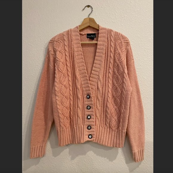 Baby Pink Hunters Run Knit Cardigan with Pearl Buttons - Picture 1 of 2